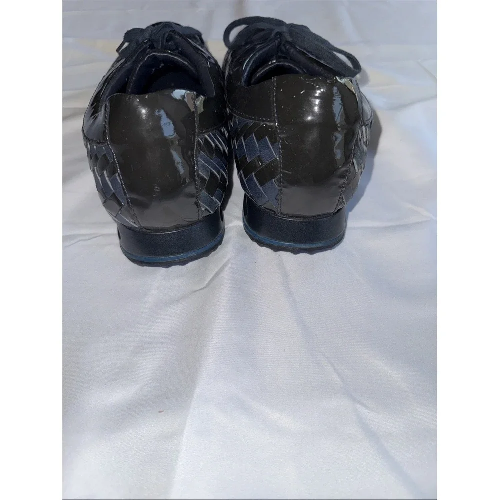 Cole Haan NikeAir Bria Women's 9.5 B Patent Leather Woven Oxford Lace Sneakers